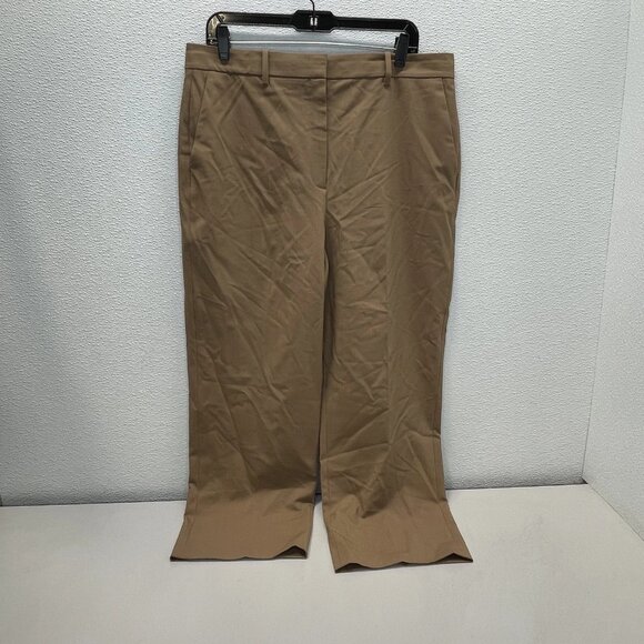 Theory Women’s Sevona Wool Blend Dress Pants – Brown – Size 14 - Picture 1 of 5